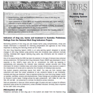 image - Illicit Drug Use Trends April 2003