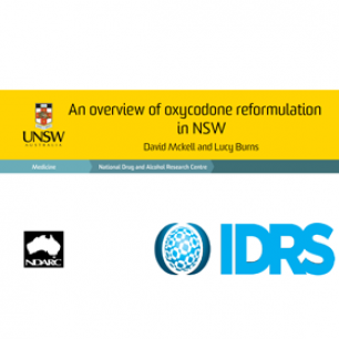An overview of oxycodone reformulation in NSW An overview of oxycodone reformulation in NSW